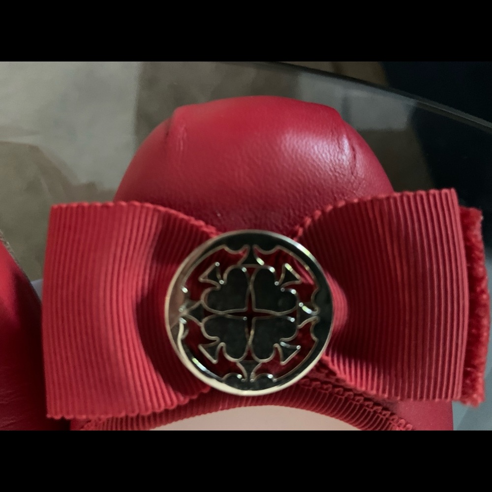 Kate Spade red bow flats